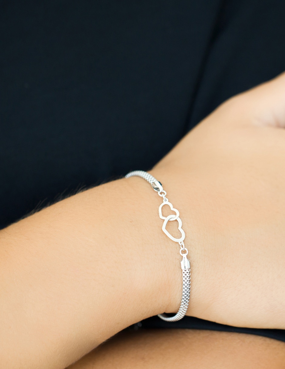 Pulsera de plata P 925 acabado baño de rodio 3