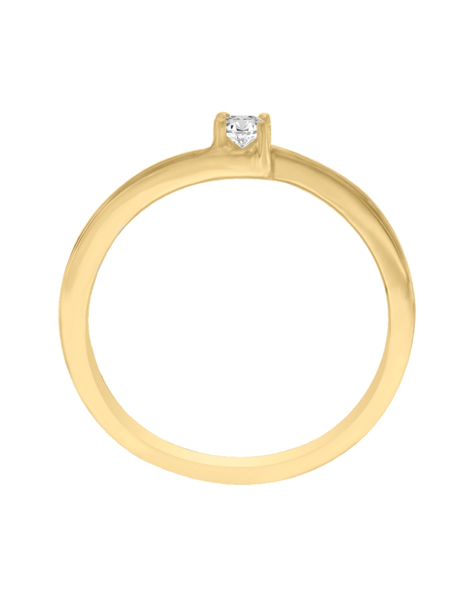 Solitario 14 k Kavya diamante 5