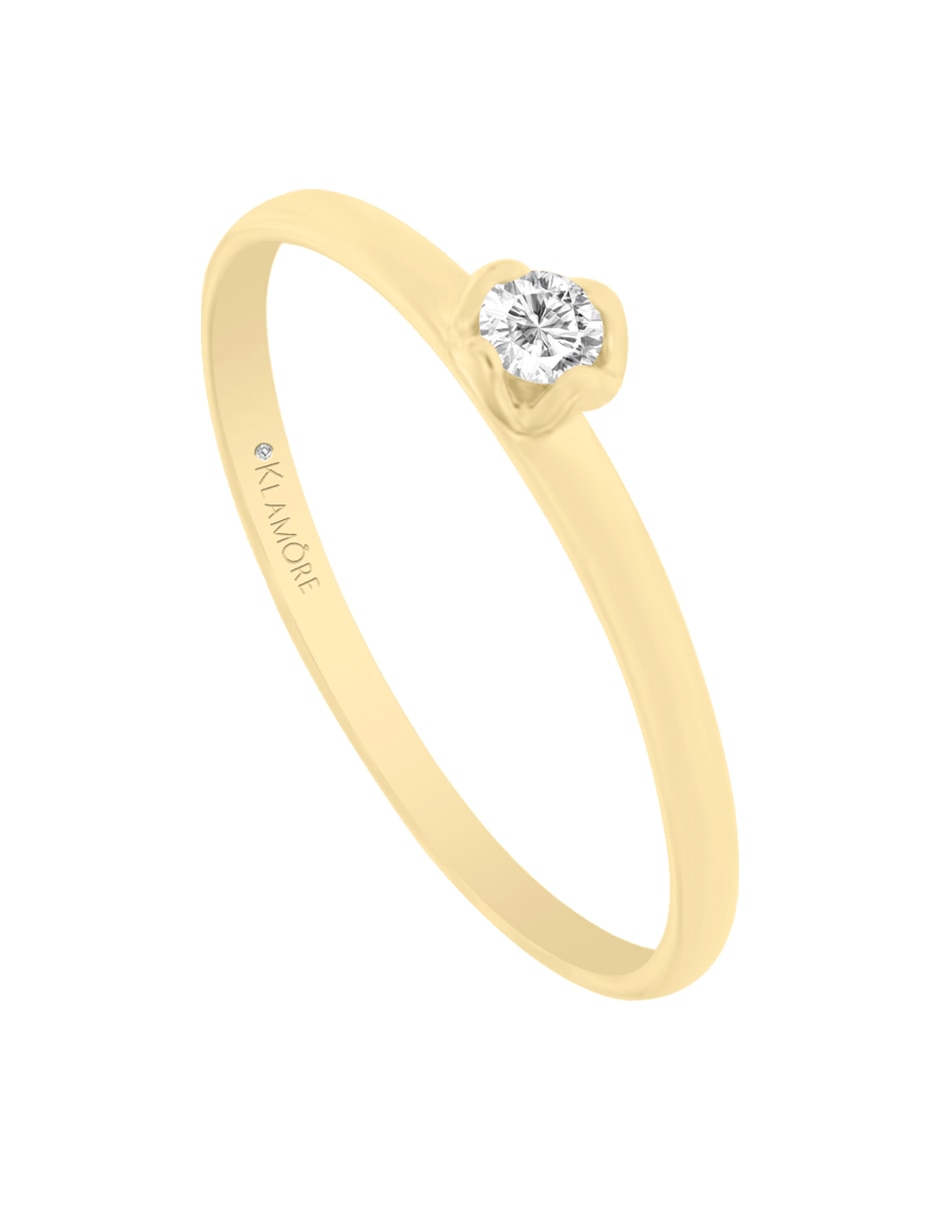Solitario 14 k Lery diamante 3
