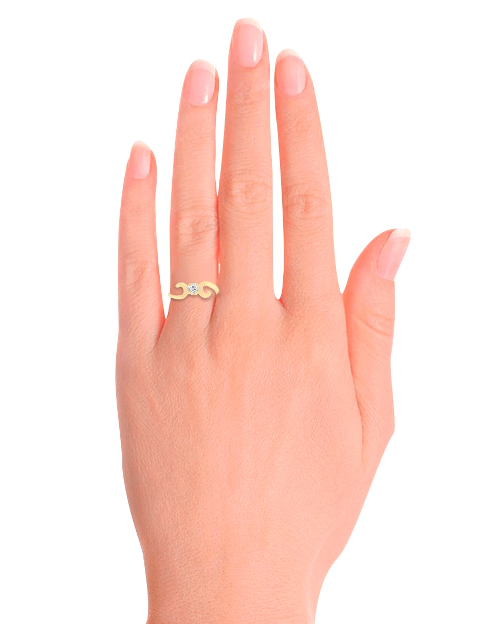 Solitario 14 k Enora diamante 3