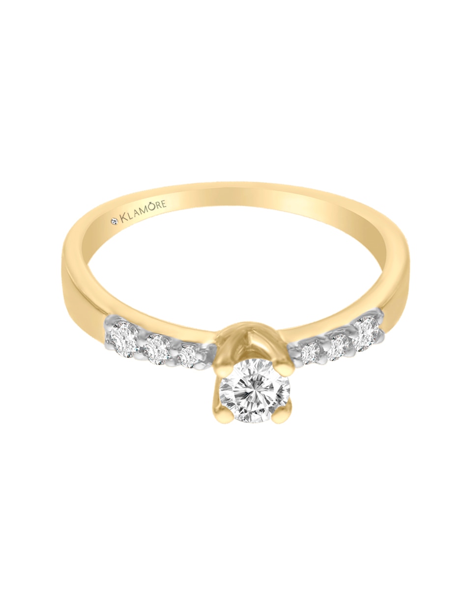 Solitario 14 k Mil diamante Solitario 14 k Mil diamante