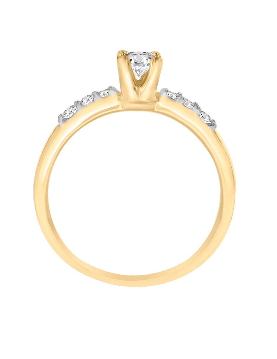 Solitario 14 k Mil diamante 5