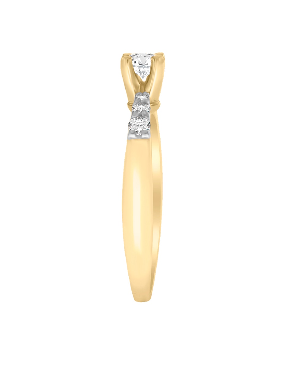 Solitario 14 k Mil diamante 2