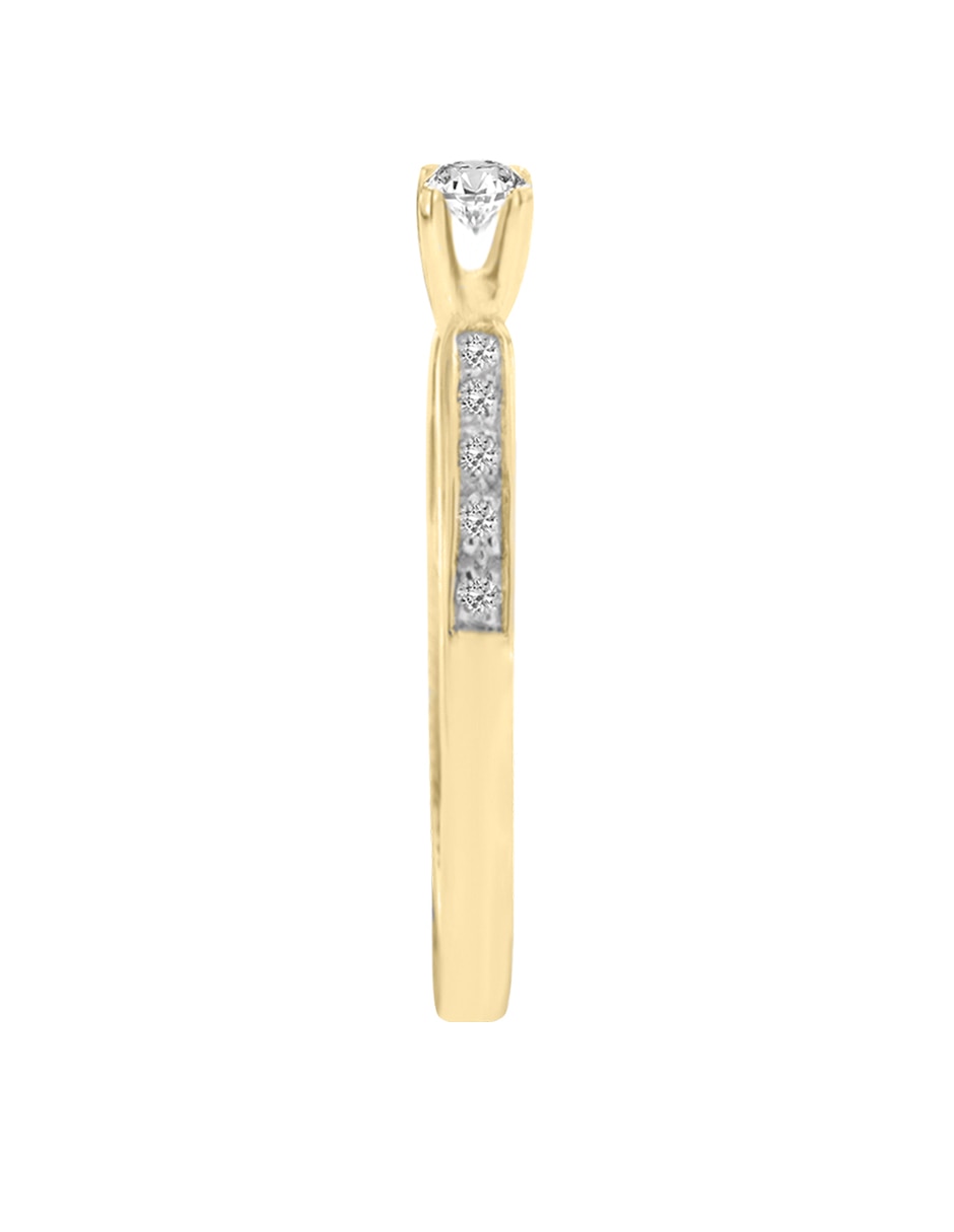 Solitario 14 k Kared diamante 2