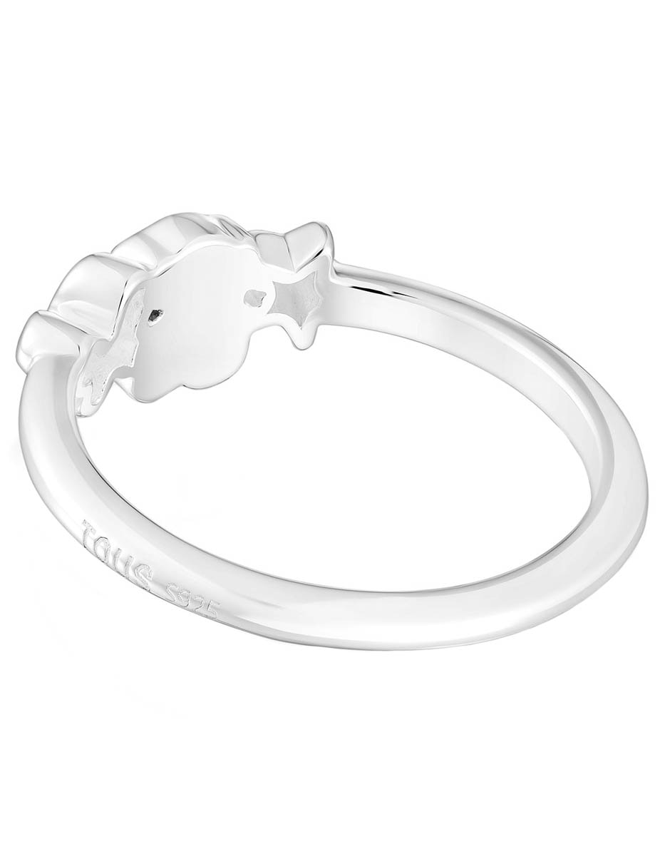 Anillo Bold Motif de plata amazonita brillante 4