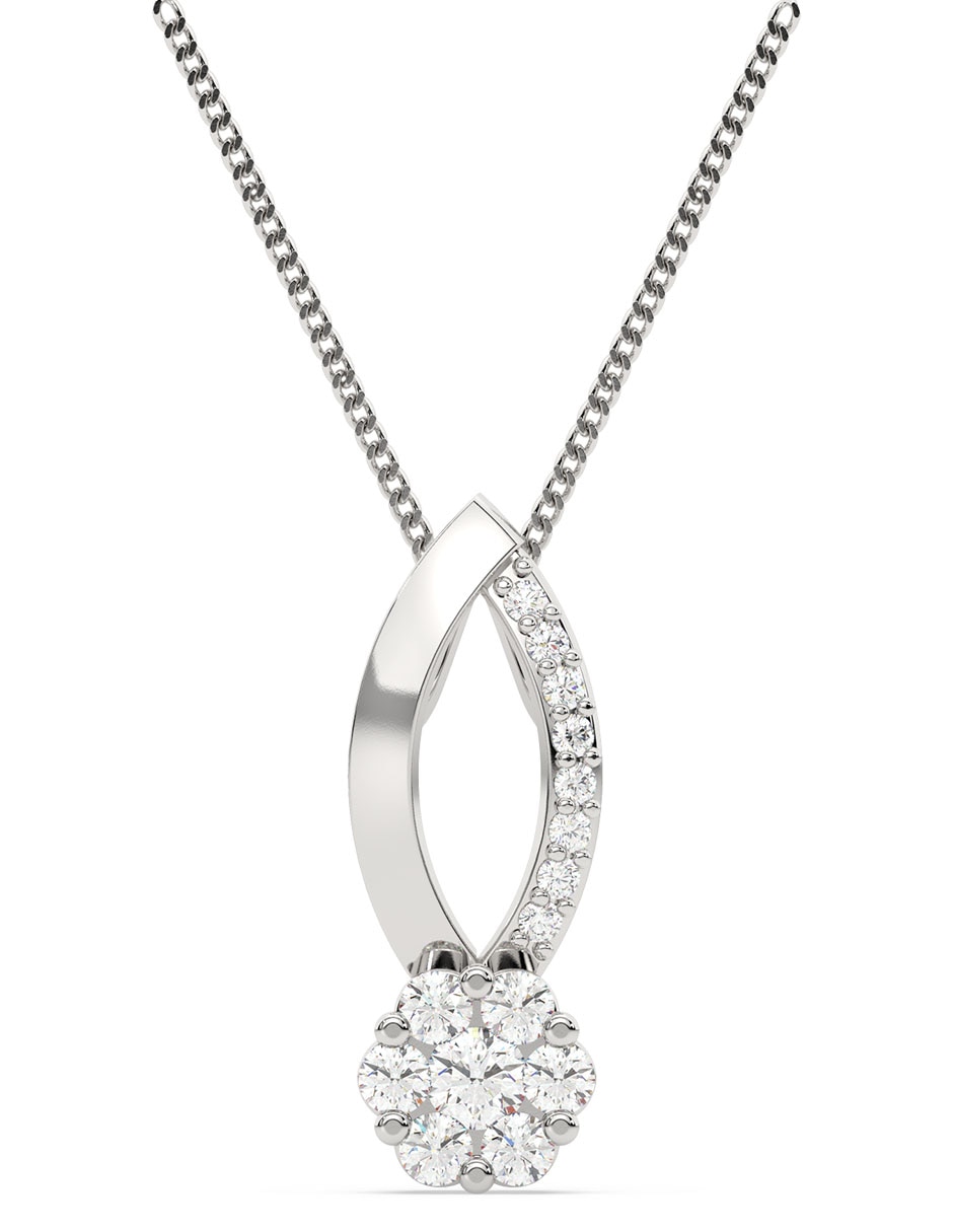 Collar Stackis Mimi Sky de oro blanco 14 K