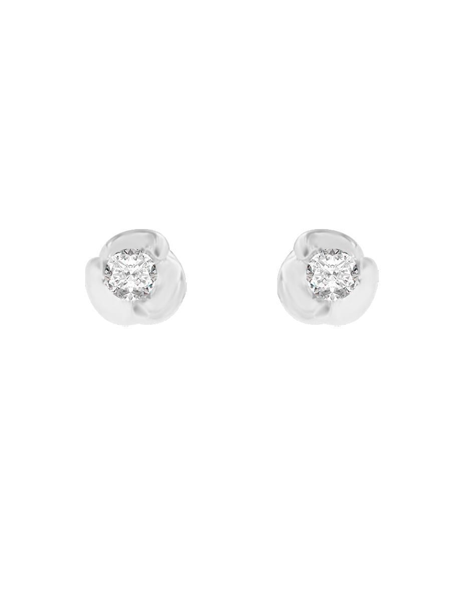 Broqueles de flor Rady de oro amarillo 14 K con acabado brillante diamante Broqueles de flor Rady de oro amarillo 14 K con acabado brillante diamante