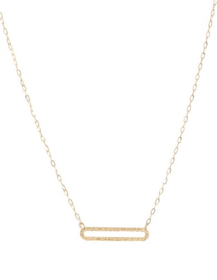 Collar de ovalado de oro 14 K