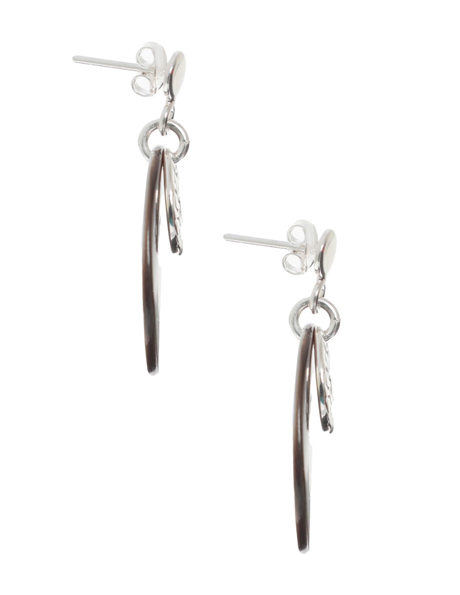Aretes redondos E&N Cherny de plata P 925 con acabado lustre madre perla