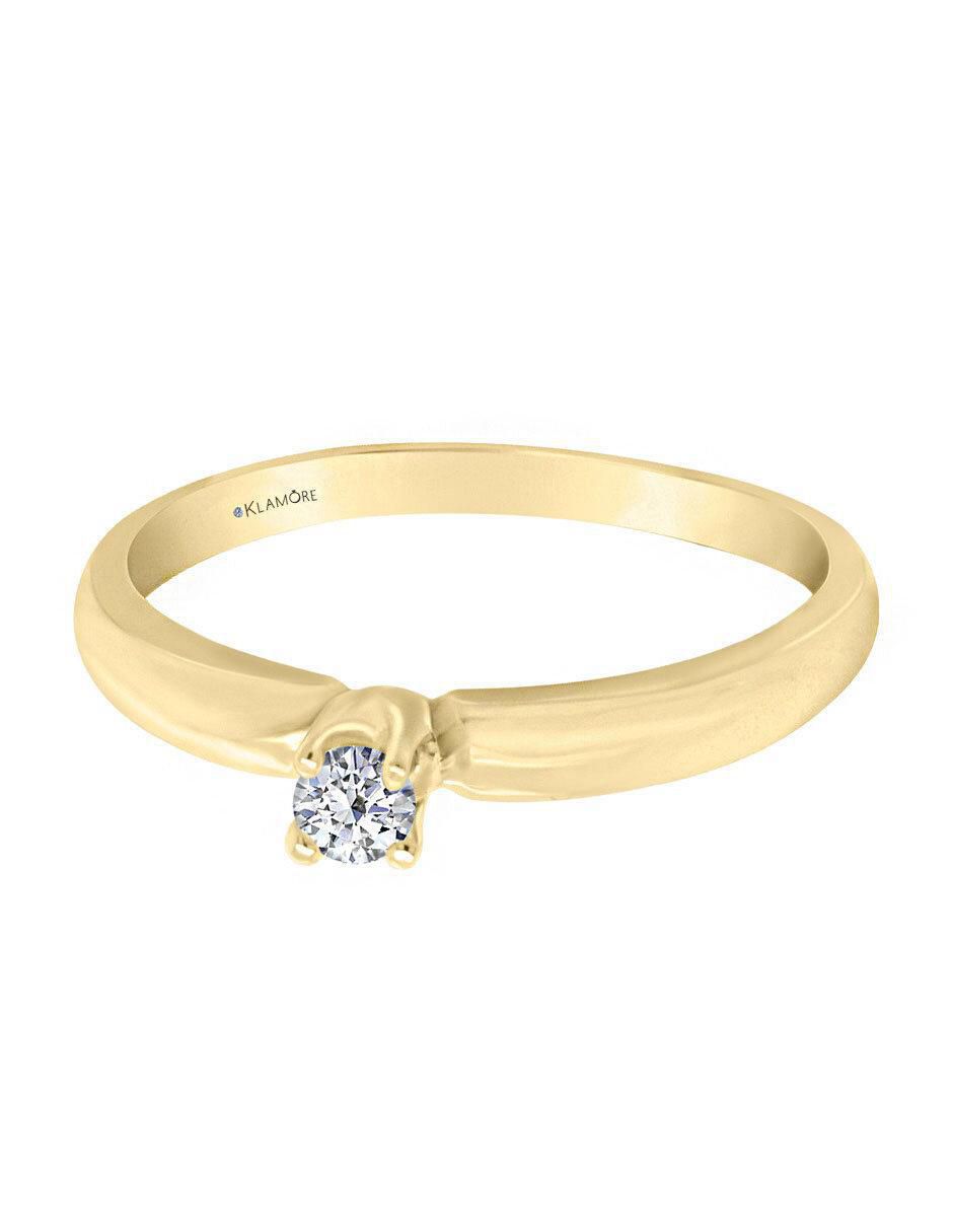 Solitario 14 k Azul diamante Solitario 14 k Azul diamante