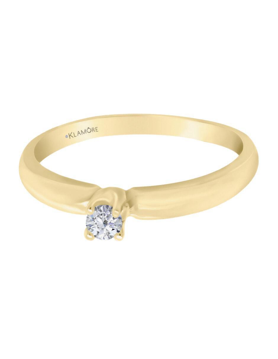 Solitario 14 k Aryan diamante Solitario 14 k Aryan diamante