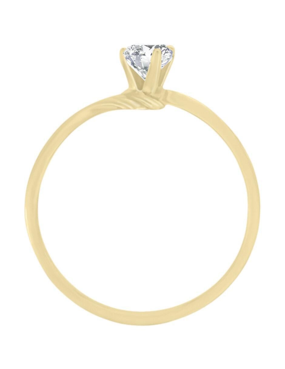 Solitario 14 k Carel diamante 4