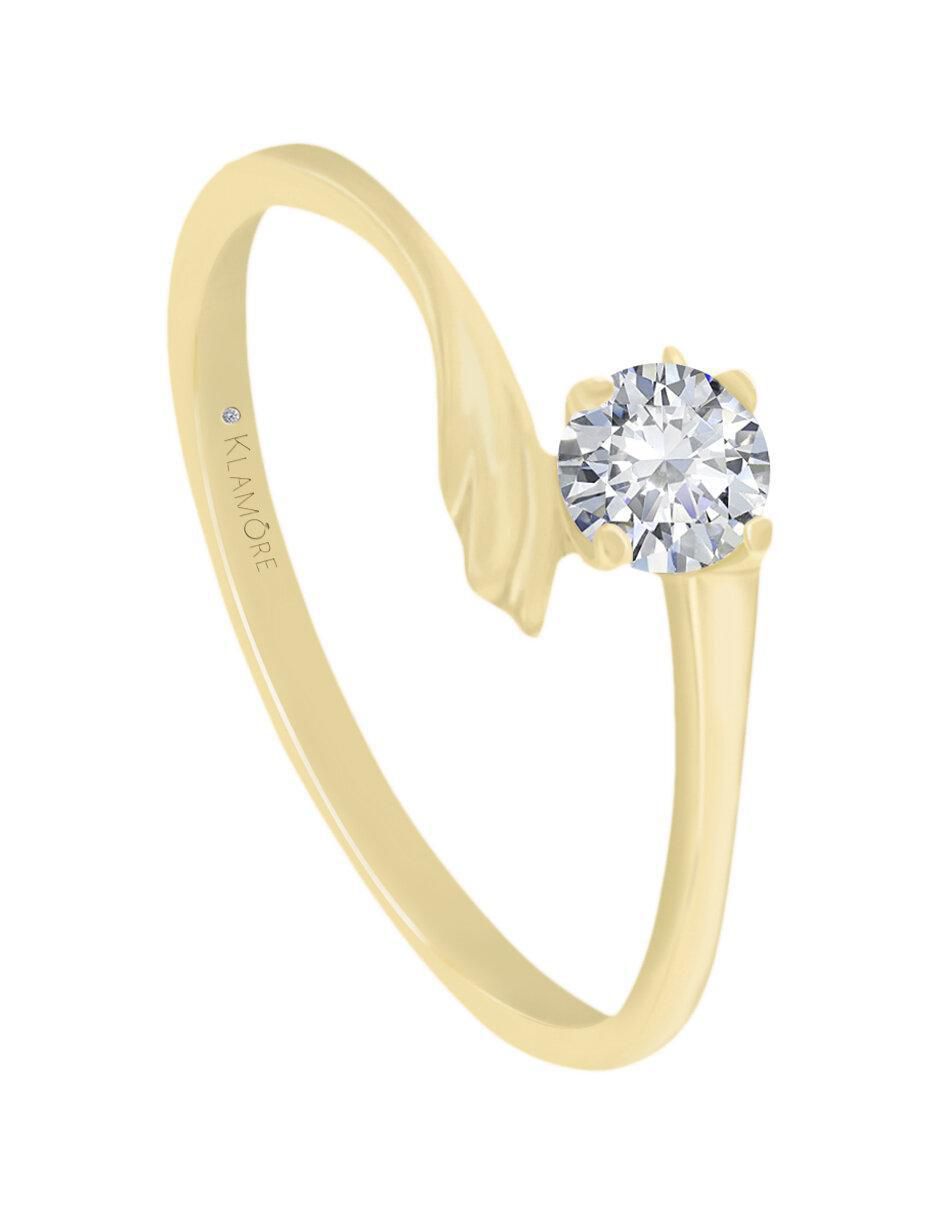 Solitario 14 k Carel diamante 3