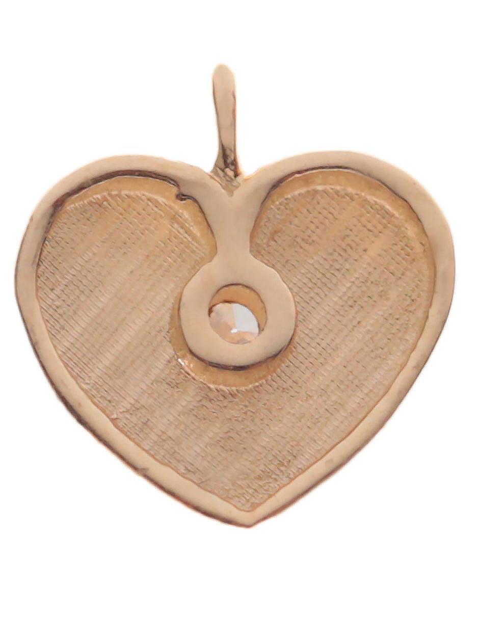 Charm de corazón de oro 14 K 2