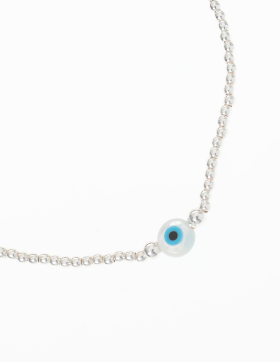 Pulsera de plata con madre perla p 925 con acabado liso 2