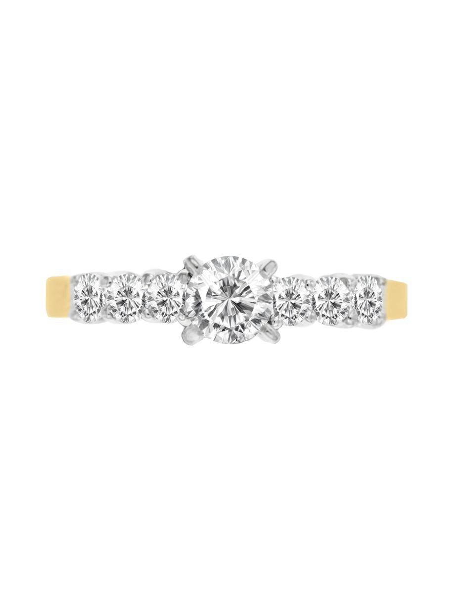 Solitario 14 k Clio diamante Solitario 14 k Clio diamante