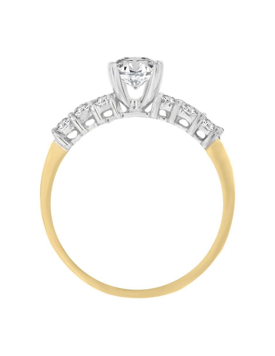 Solitario 14 k Clio diamante 5
