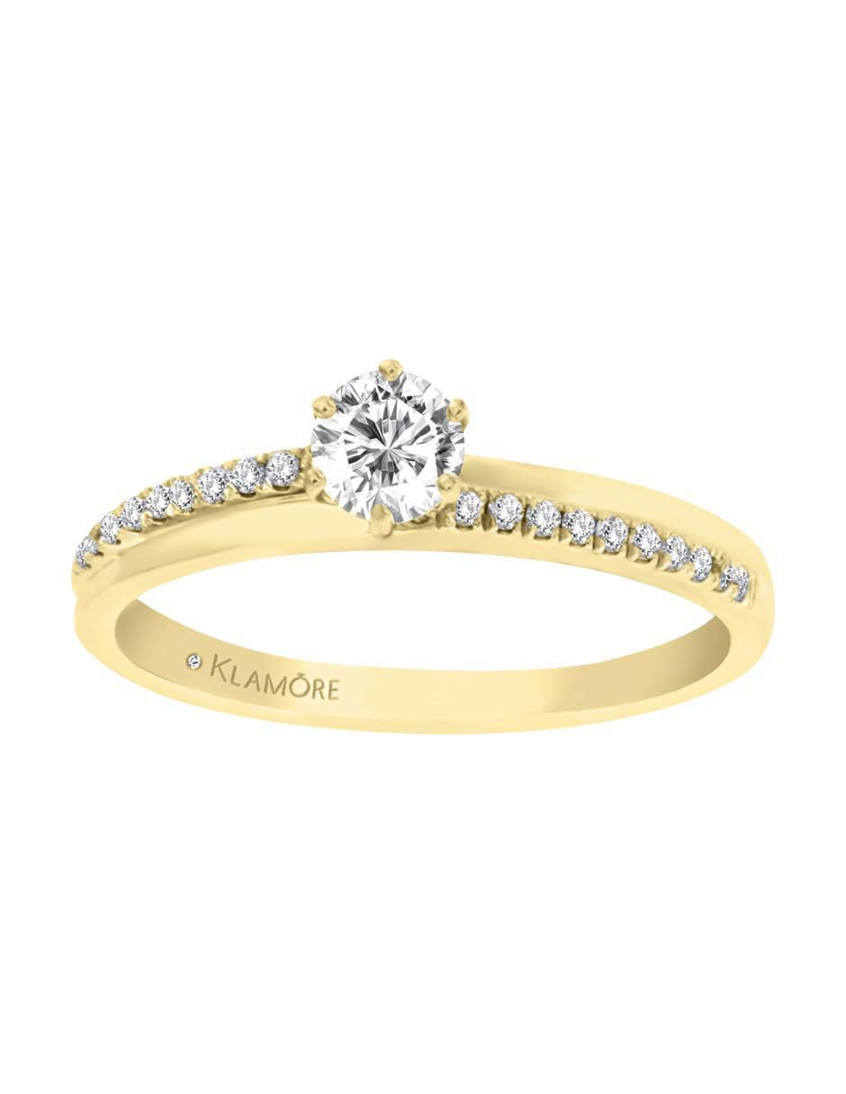 Solitario 14 k Lina diamante Solitario 14 k Lina diamante
