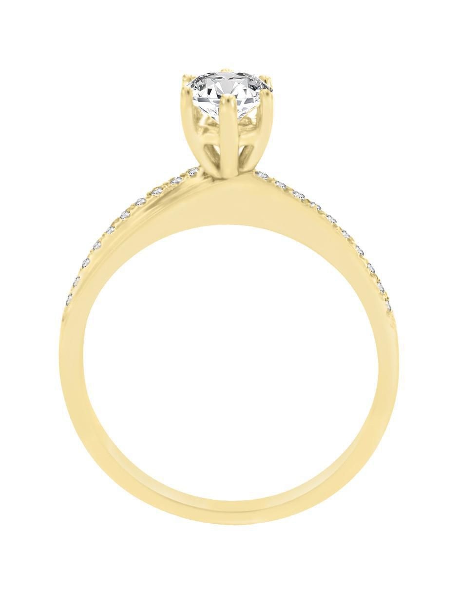 Solitario 14 k Lina diamante 5