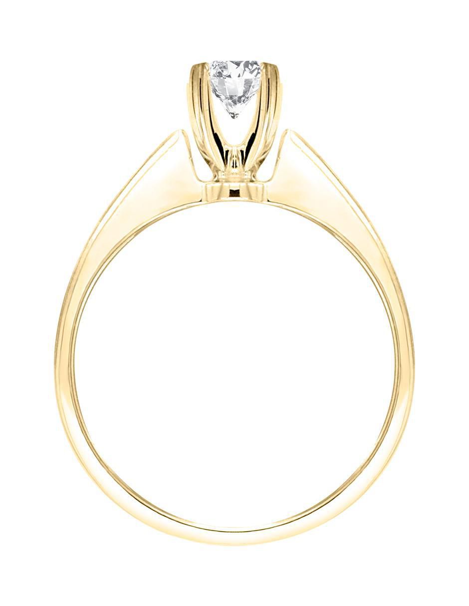 Solitario 14 k Sublime diamante 5