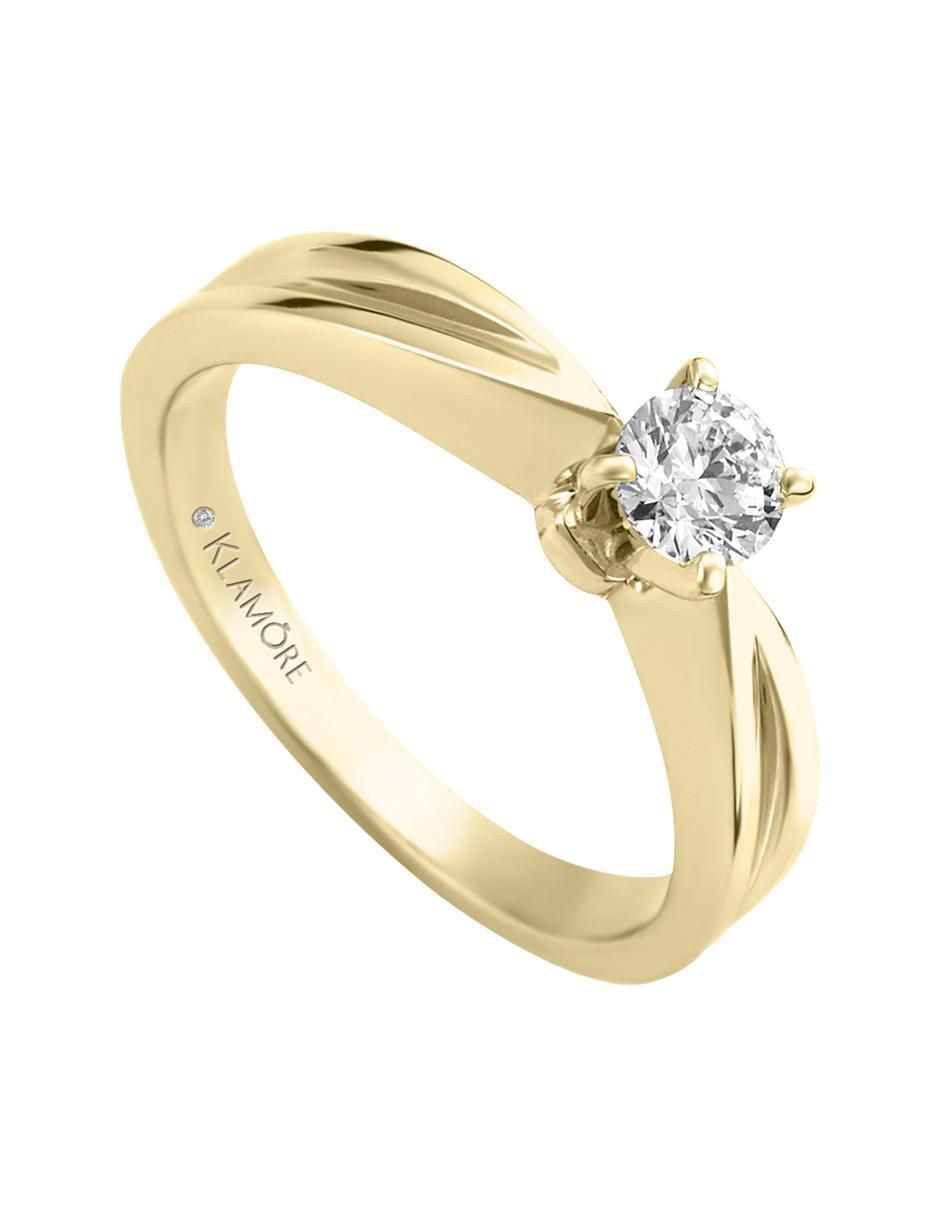 Solitario 14 k Sublime diamante 4