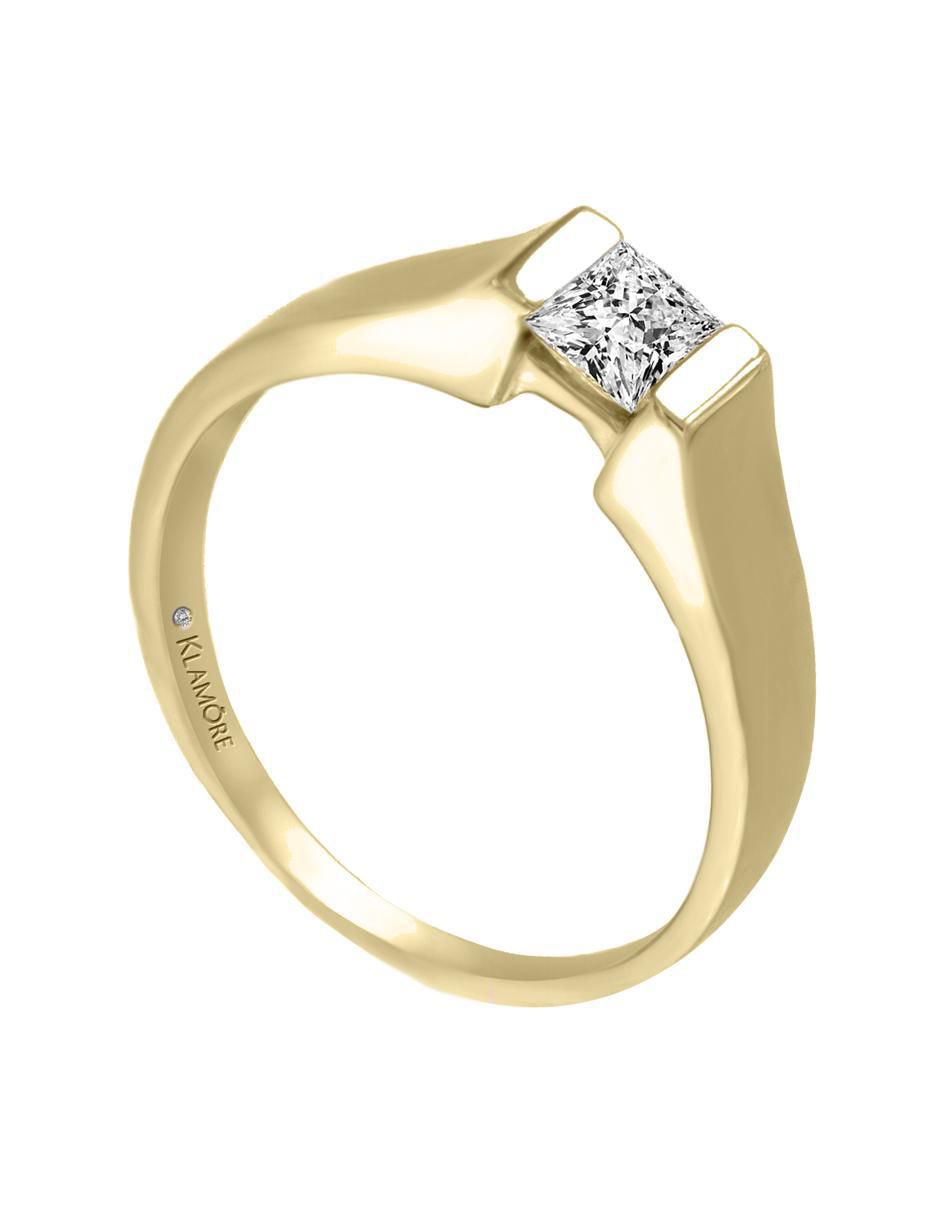 Solitario 14 k Mila diamante 4