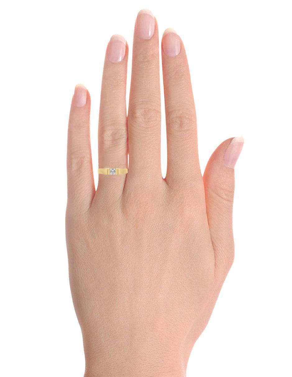 Solitario 14 k Mila diamante 2