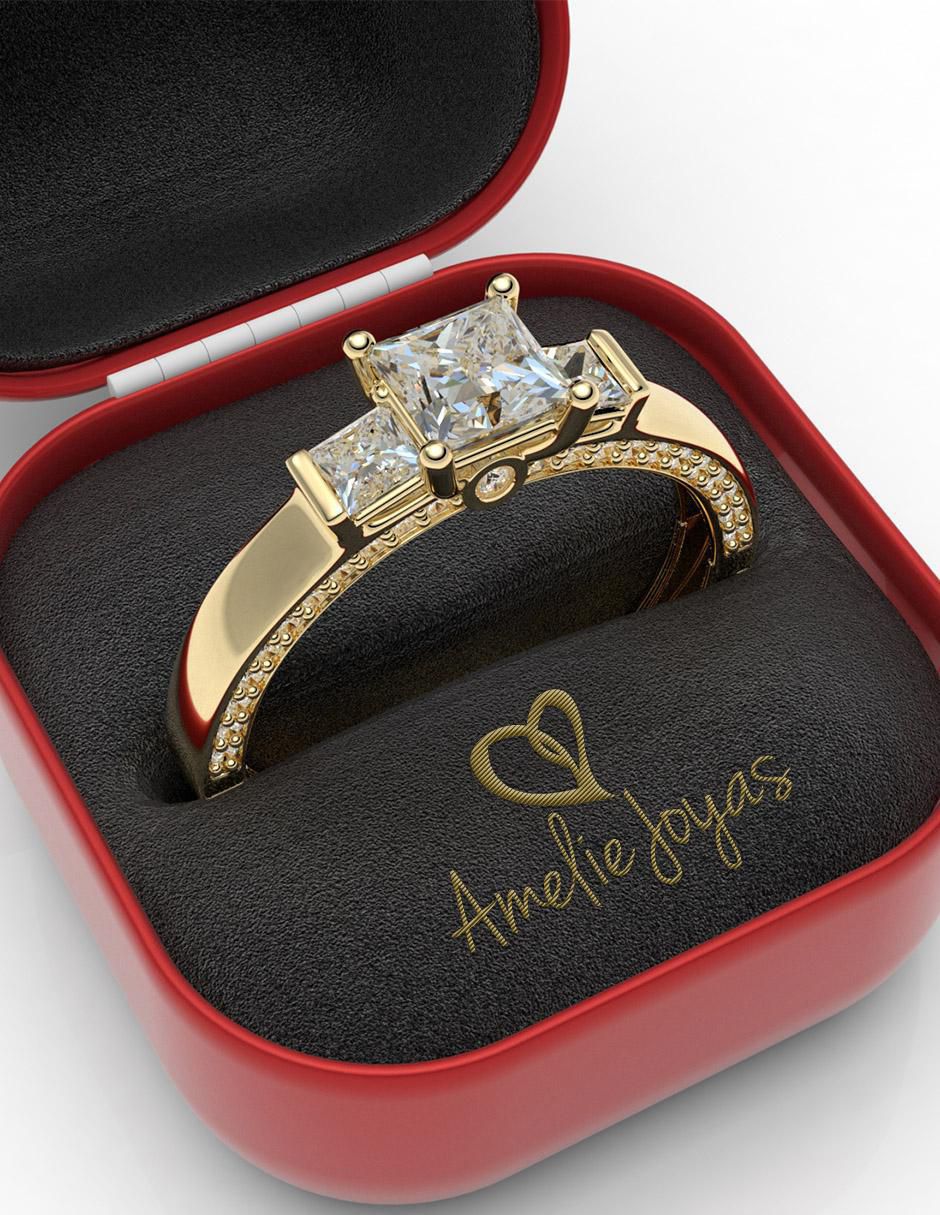 Anillo de compromiso 14 k 2