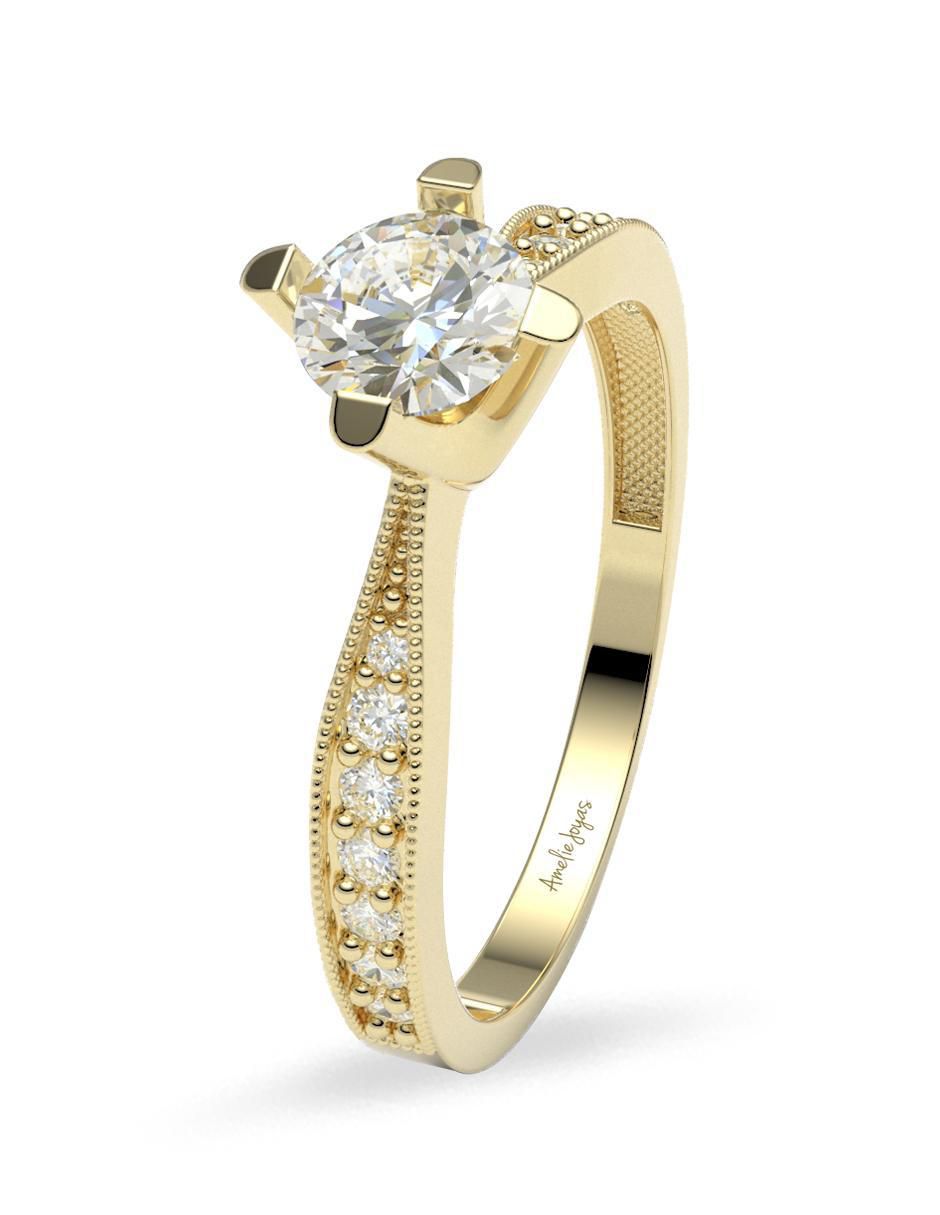 Anillo de compromiso 14 k 4