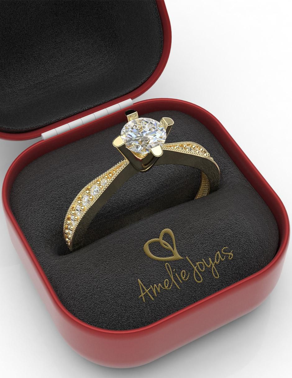 Anillo de compromiso 14 k 2