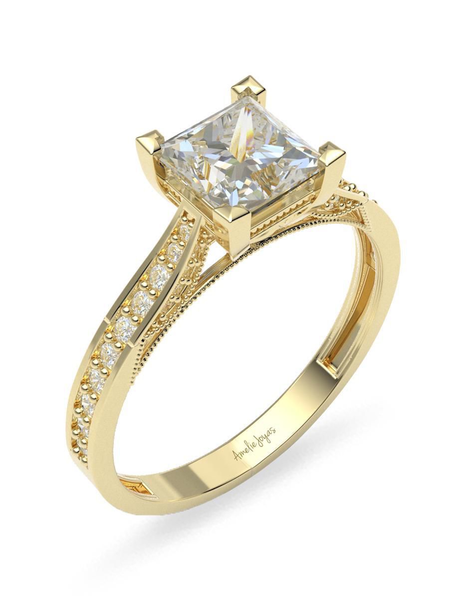Anillo de compromiso 14 k 3