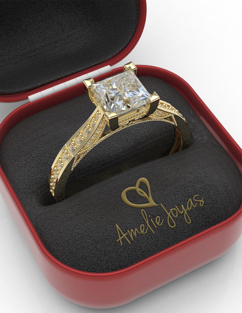 Anillo de compromiso 14 k 2