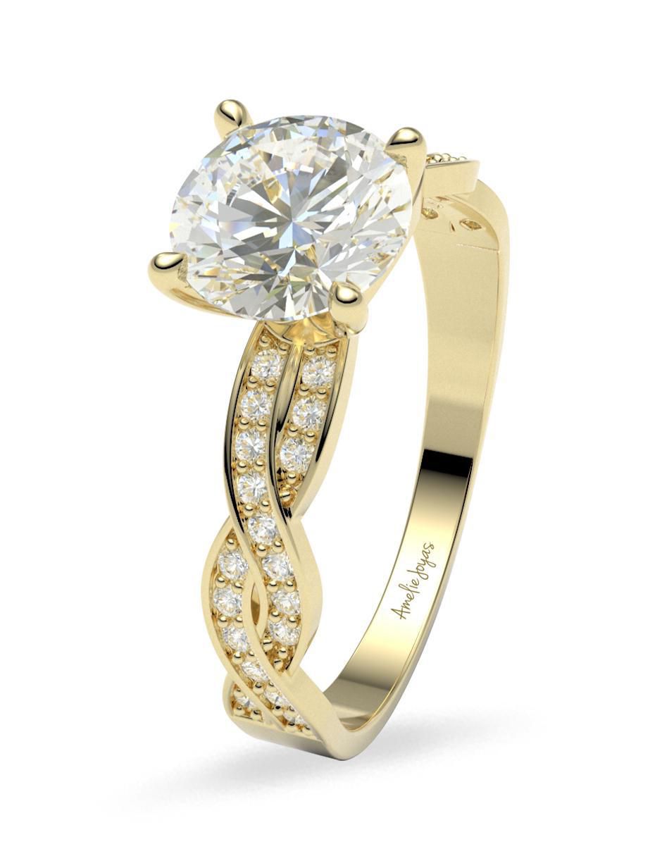 Anillo de compromiso 14 k 4