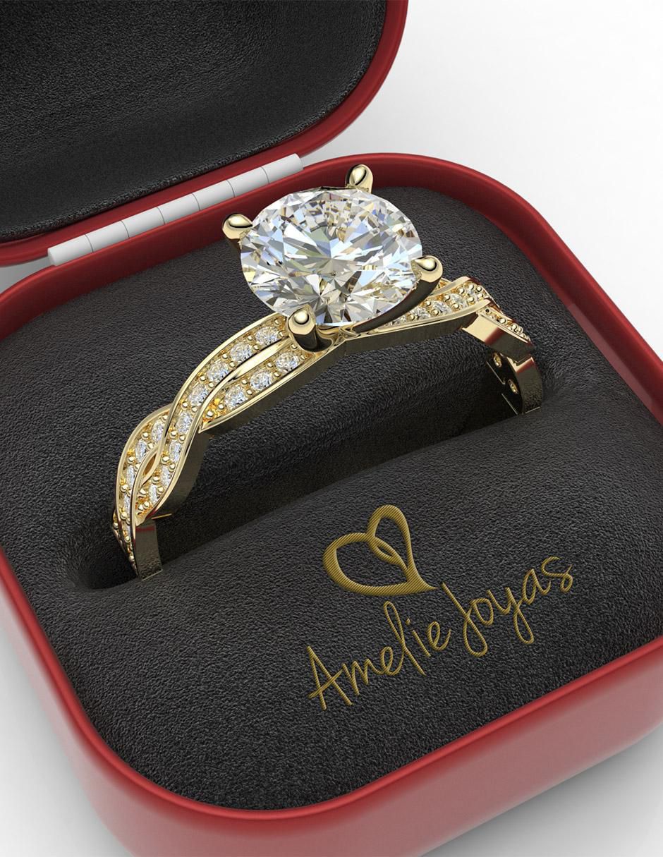 Anillo de compromiso 14 k 2