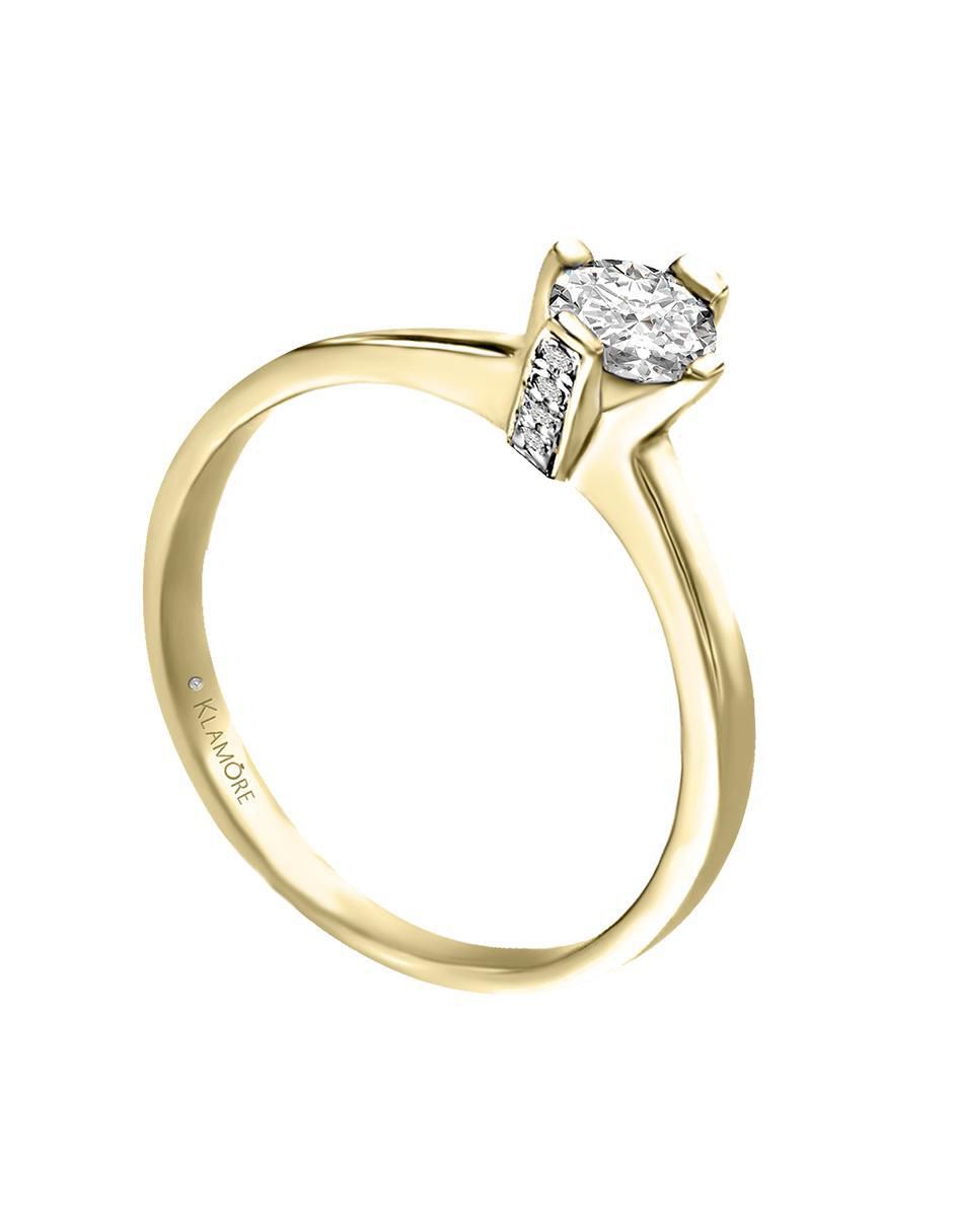 Solitario 14 k Enmir diamante 4