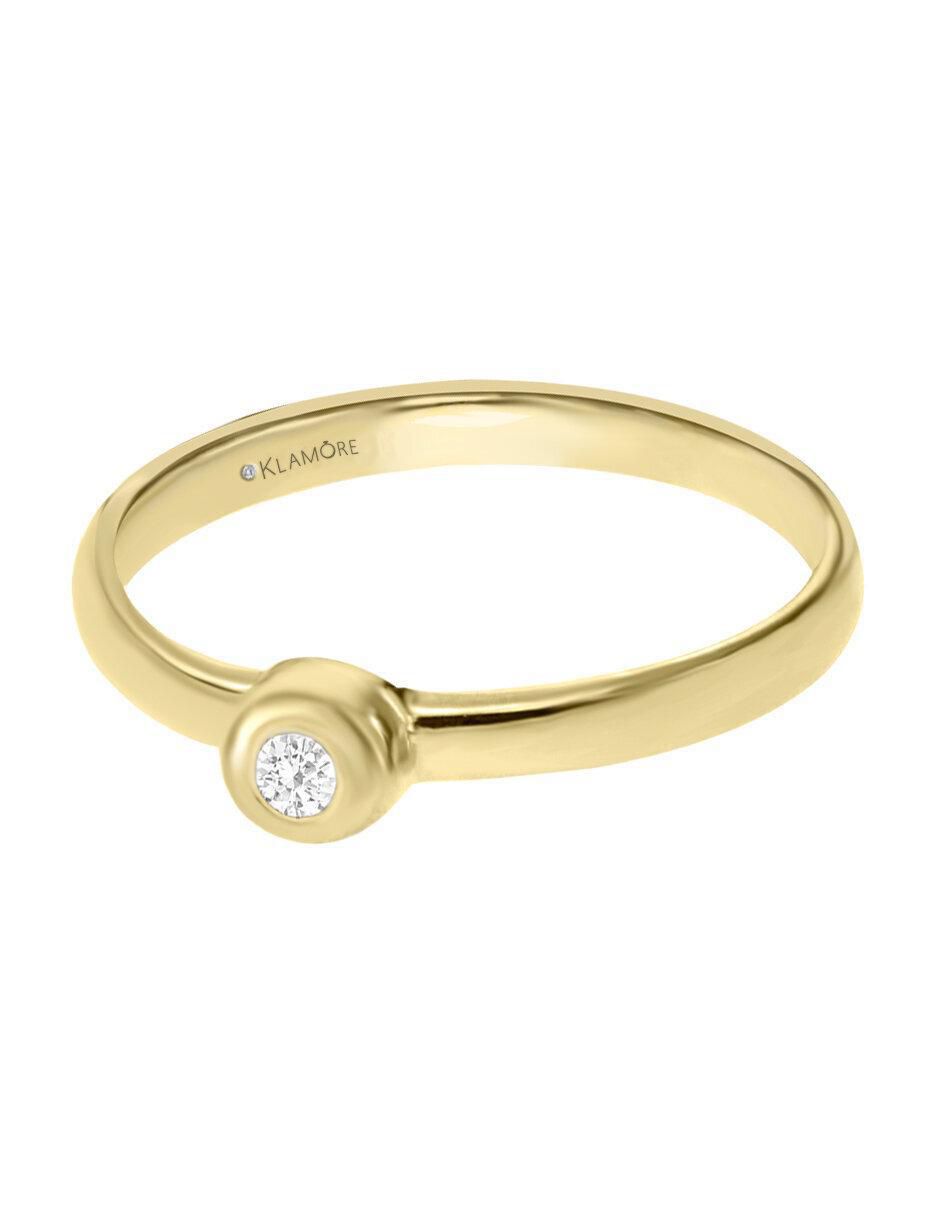 Solitario 14 k Venus diamante