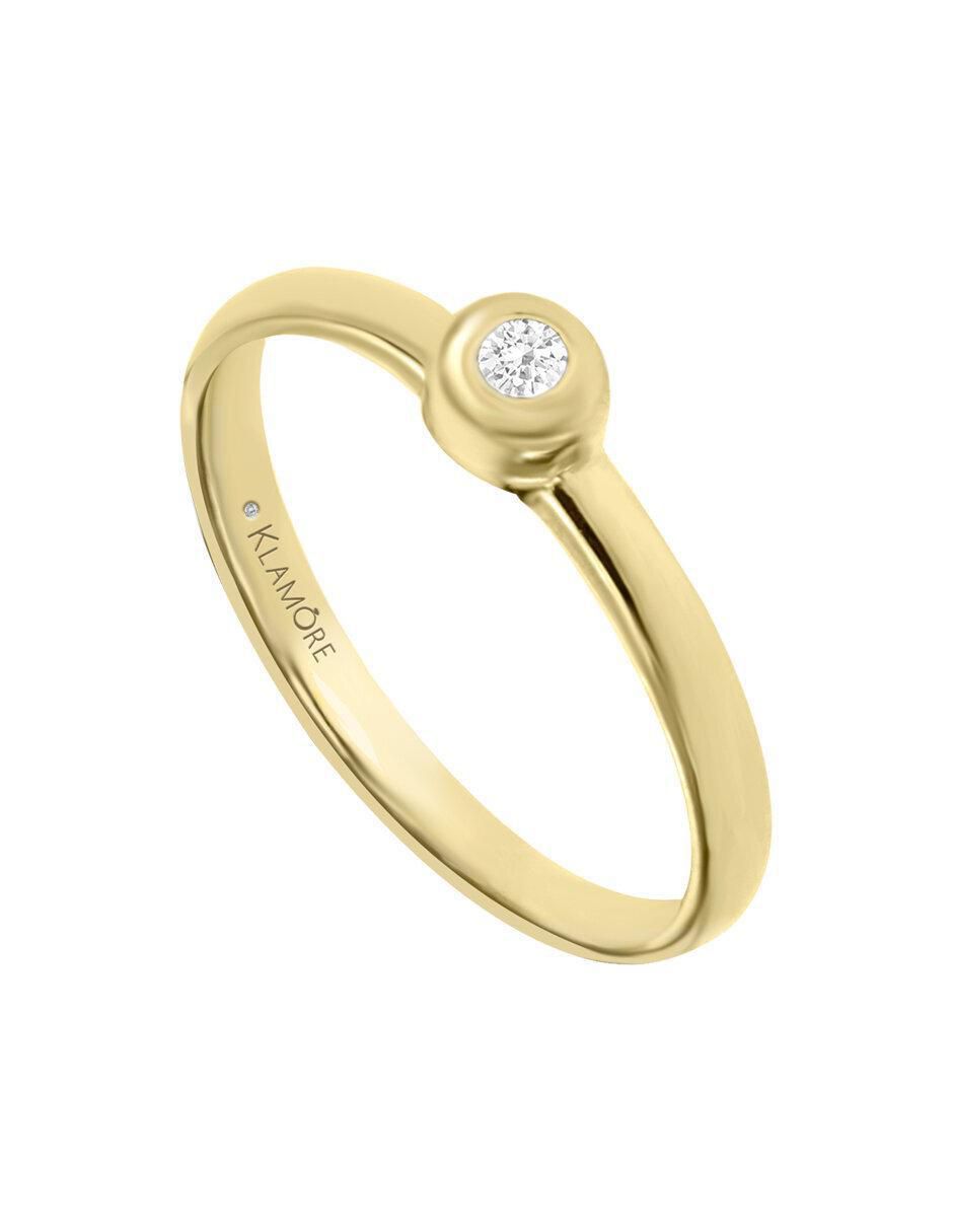 Solitario 14 k Venus diamante 3