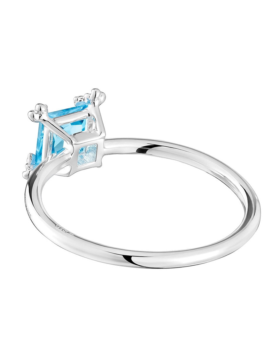 Anillo cuadrado Tous Color Pills de plata topacio brillante