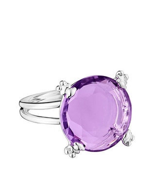 Anillo redondo Tous Color Pills de plata amatista brillante