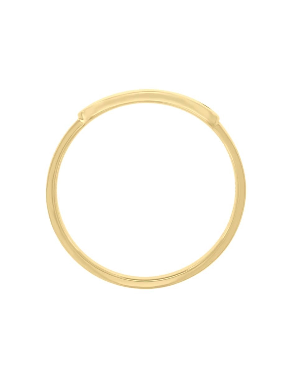 Anillo rectangular Fianelli Placa de oro amarillo diamante brillante 3