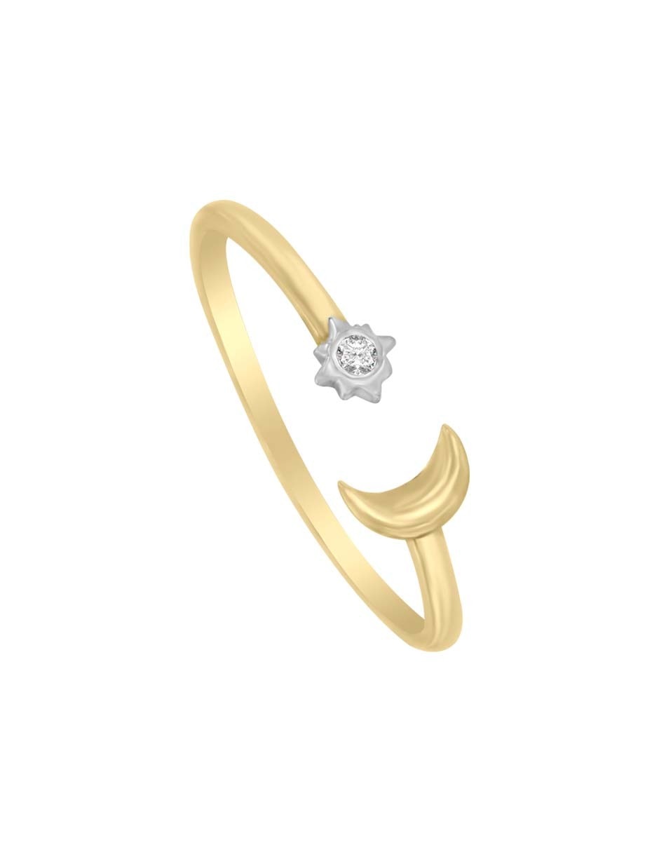 Anillo de estrella Fianelli Fantasy de oro amarillo diamante brillante 4