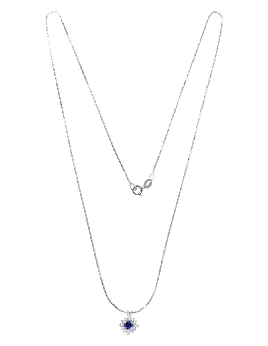 Colgante y dije de flor Fascinare Arnau de oro blanco 14 K 3