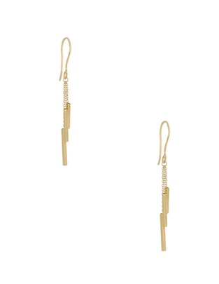 Aretes de oro amarillo 14 K con acabado brillante