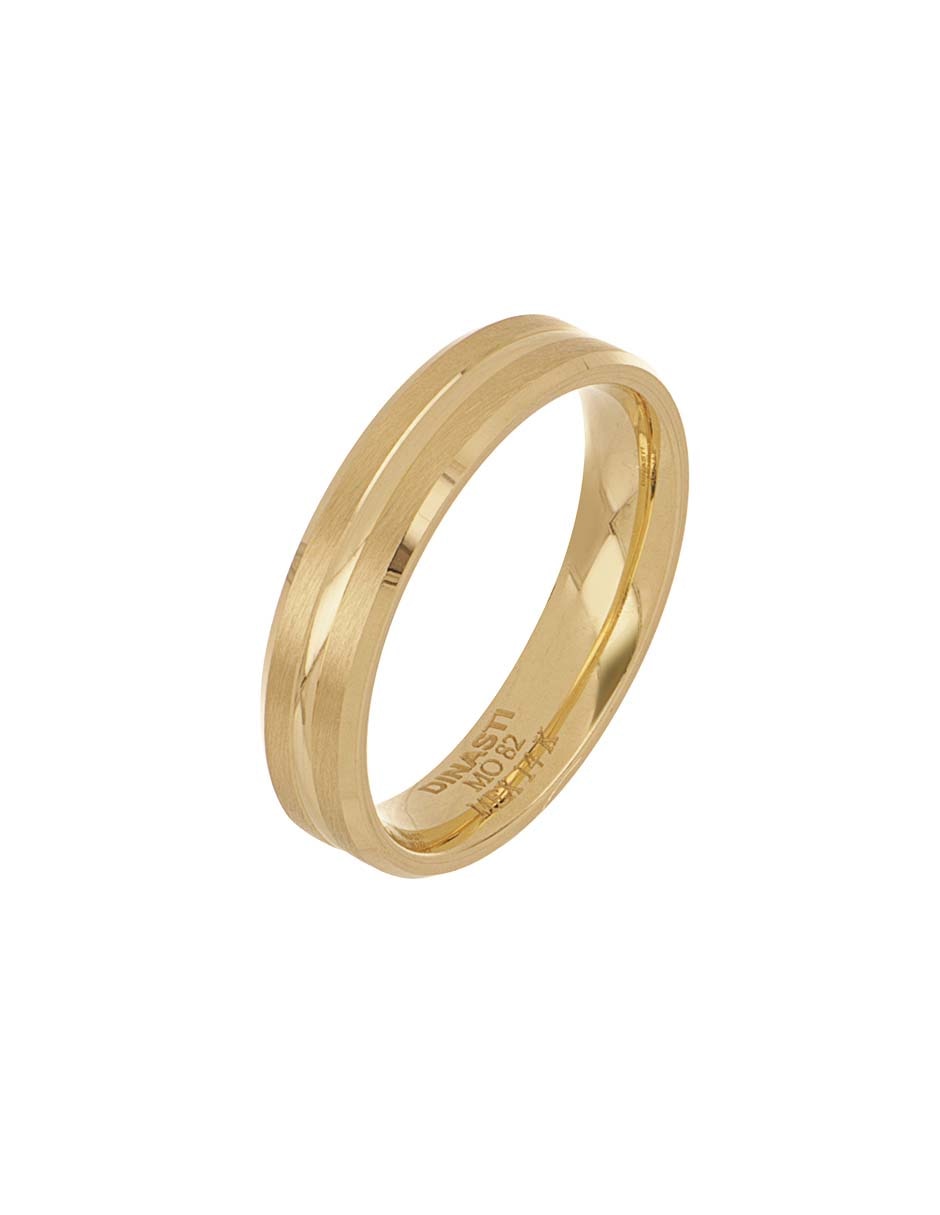 Argolla de oro amarillo 14 k Dinasti