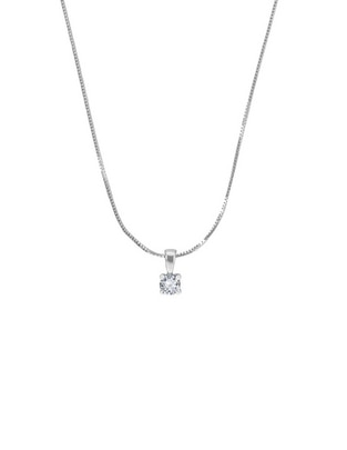 Colgante y dije redondo Fianelli Diamond Marissa de oro blanco 14 K 1