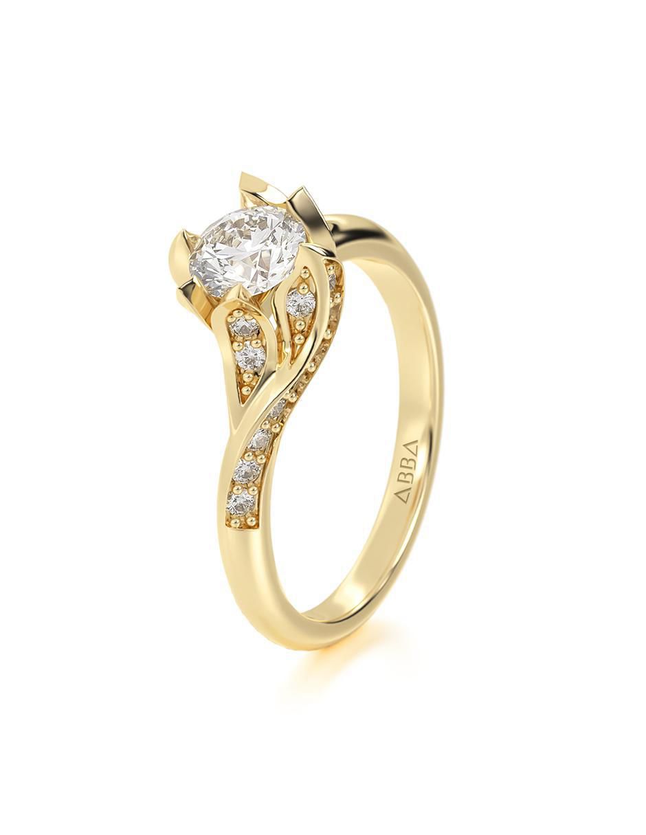Anillo de compromiso 14 k 6