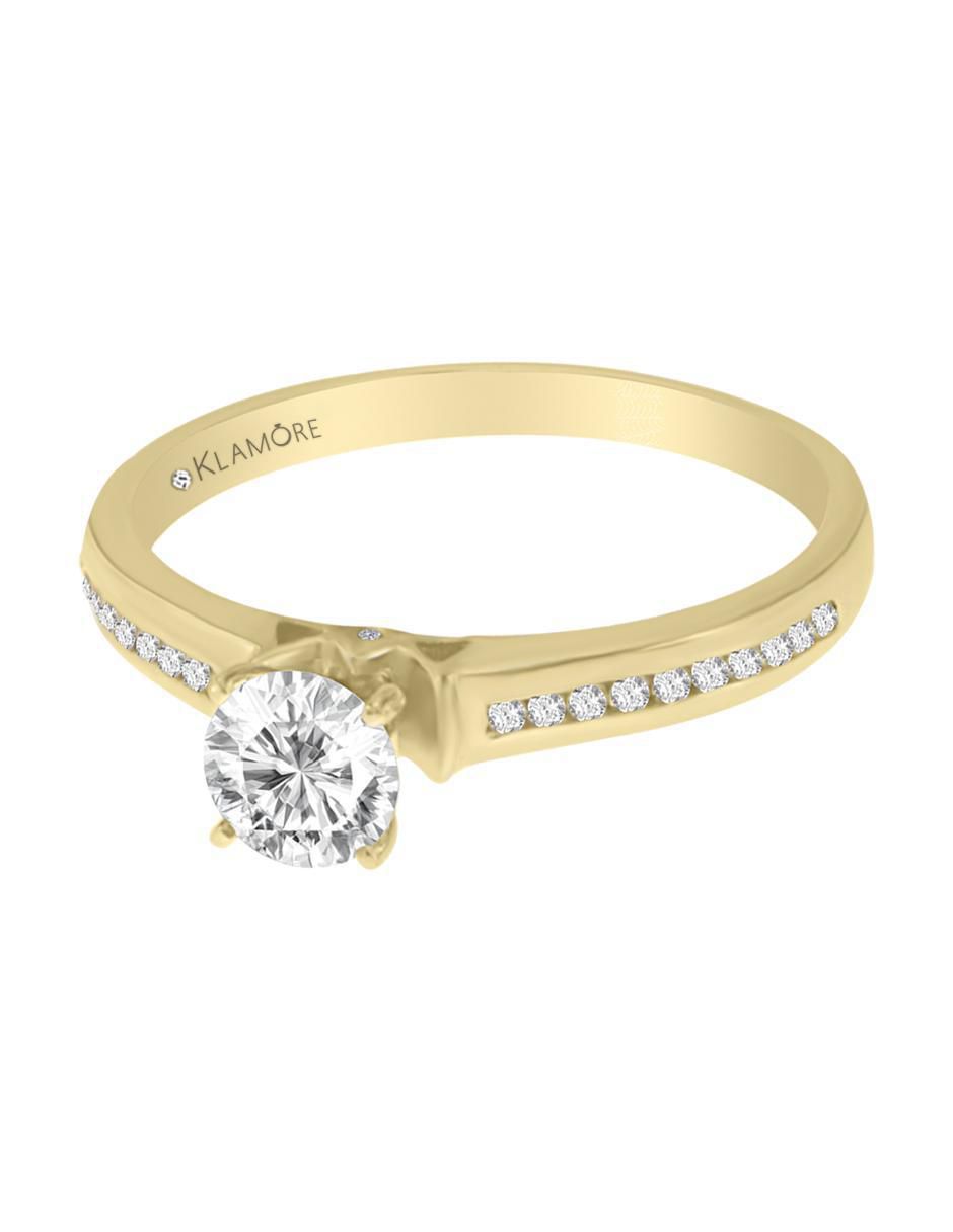 Solitario 14 k Ilka diamante Solitario 14 k Ilka diamante