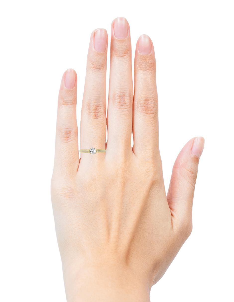 Solitario 14 k Ilka diamante 3