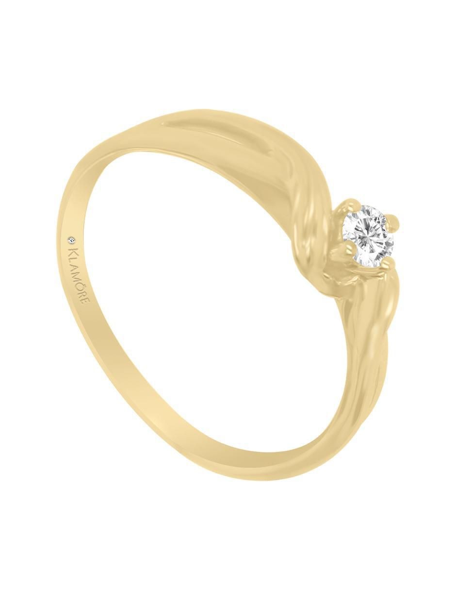 Solitario 14 k Maka diamante 4