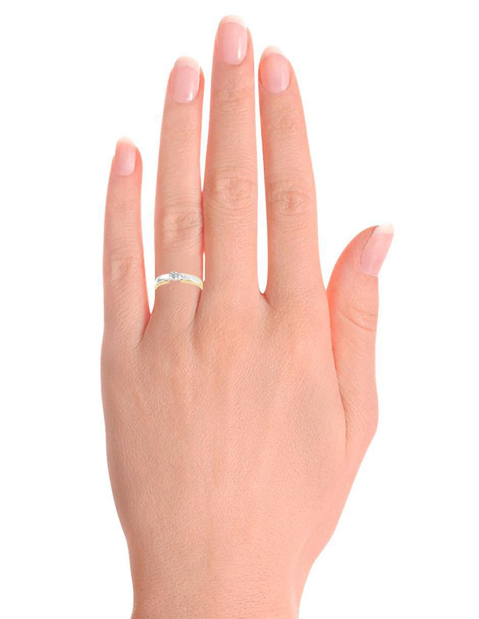 Solitario 14 k Creati diamante 3
